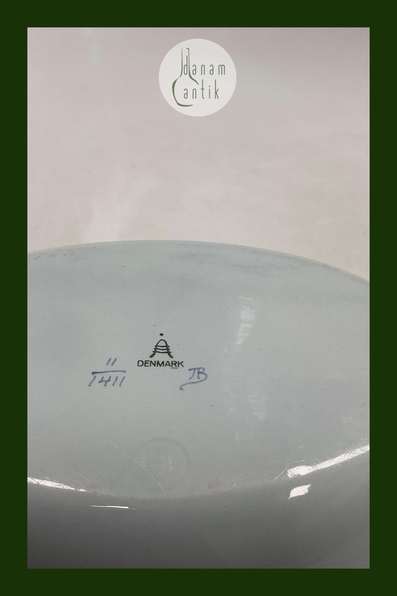 Royal Copenhagen Blå Tranquebar Oval Skål No. 1411