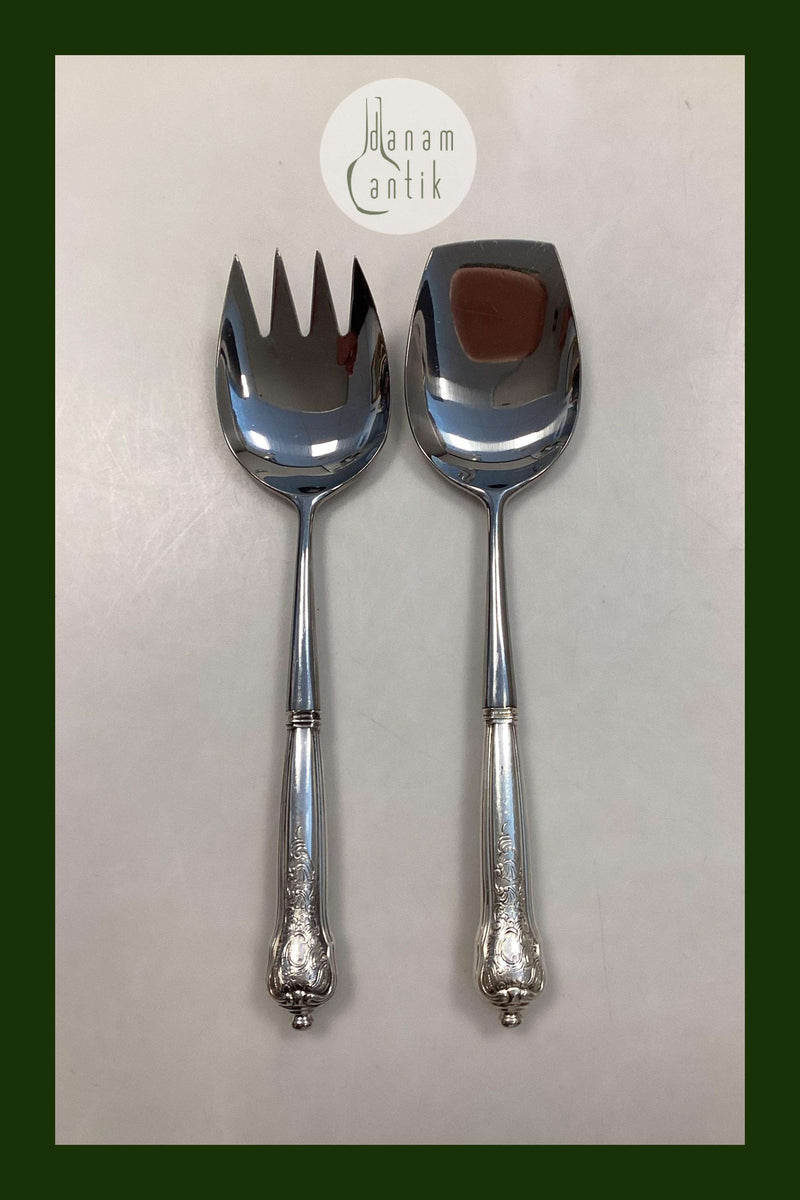 Georg Jensen Rosenborg Sølvplet Salatbestik