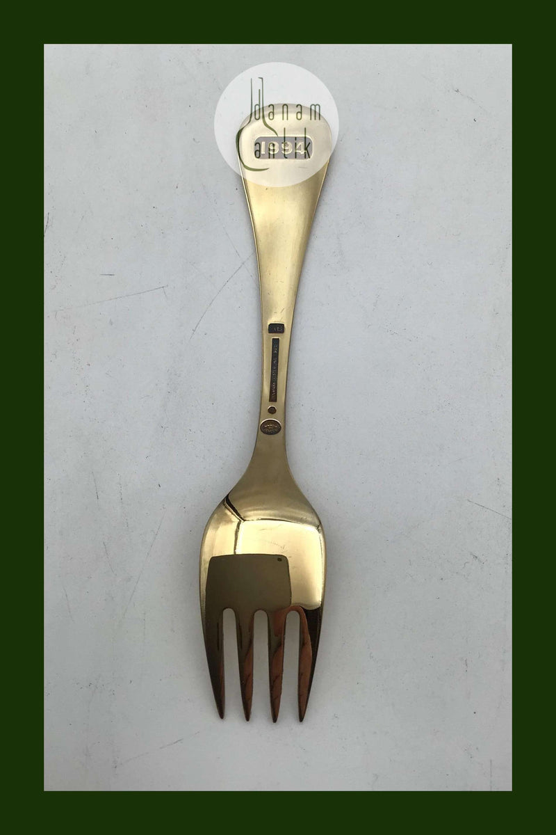 Georg Jensen Årsgaffel 1994 i forgyldt Sterling Sølv med emalje.
