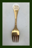Georg Jensen Årsgaffel 1993 Forgyldt Sterling Sølv med emalje.