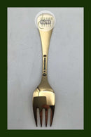 Georg Jensen Årsgaffel 1991 Forgyldt Sterling Sølv med emalje.