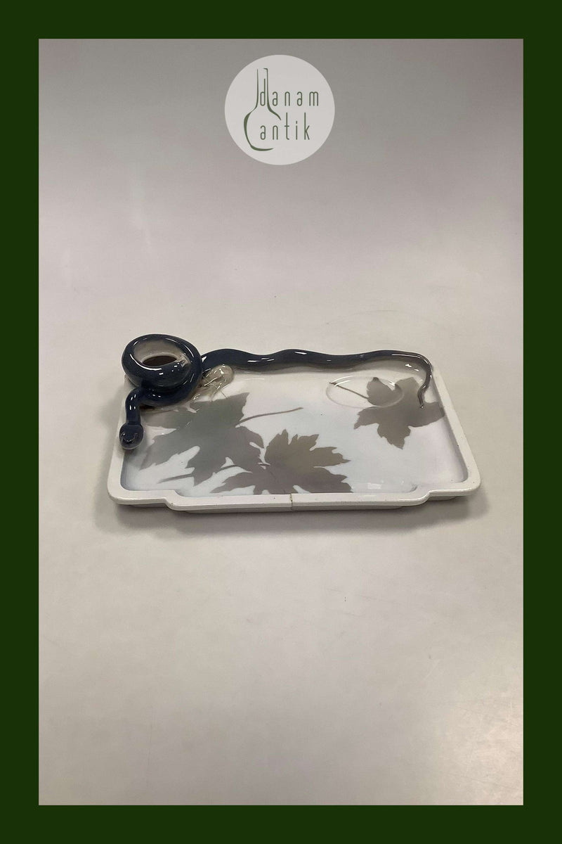 Royal Copenhagen Blækhus Bakke No 19 med Slange og Frø