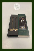 Georg Jensen Golden Christmas Lyseholder - Ræv og Hasselnød 2002