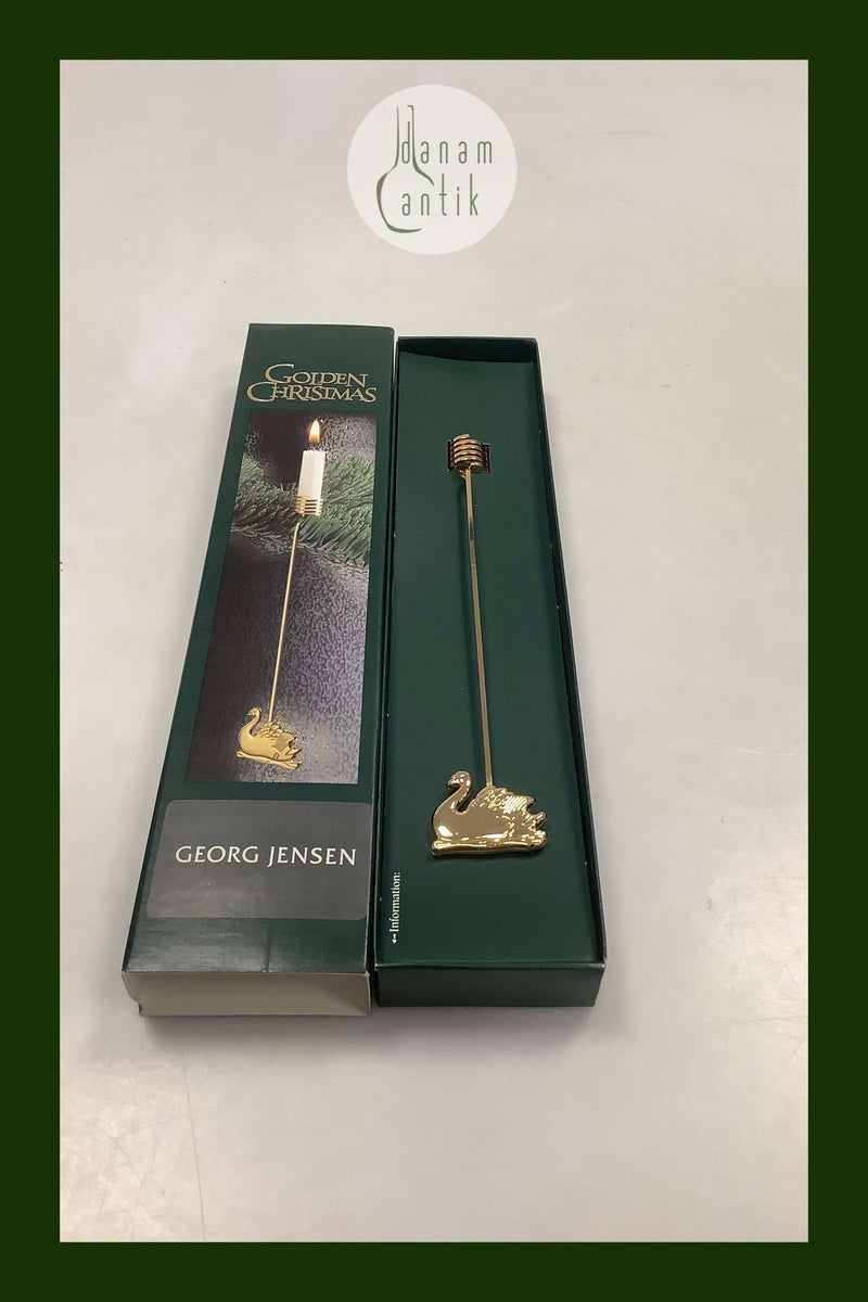 Georg Jensen Golden Christmas Lyseholder - Svane 2000