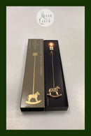 Georg Jensen Golden Christmas Lyseholder - Gyngehest 1996