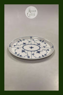 Royal Copenhagen Blaues geriffeltes einfaches geriffeltes einfaches ovales Tablett Nr. 2154