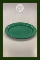 Royal Copenhagen Ursula oval Tallerken i Mørkegrøn No. 621