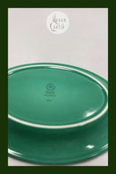 Royal Copenhagen Ursula Ovaler Teller in Dunkelgrün Nr. 085