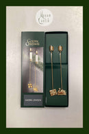 Georg Jensen Golden Christmas Lyseholder - Svane  og Gave 2000