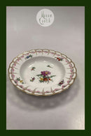 Royal Copenhagen Fuld Saksisk Blomst Gennembrudt dybtallerken Antik