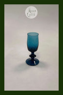 Bertil Vallien Boda Glass Blue Series Liqueur Glass