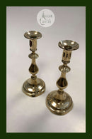 Antik Par høje Lysestager i Messing
