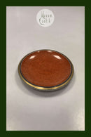 Royal Copenhagen Krakele Fadskål No 212/2568. Rød med Sort og Guldstribet Kant