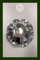 Flot Europæisk Sølvplet kurv med hank med blomster motiv