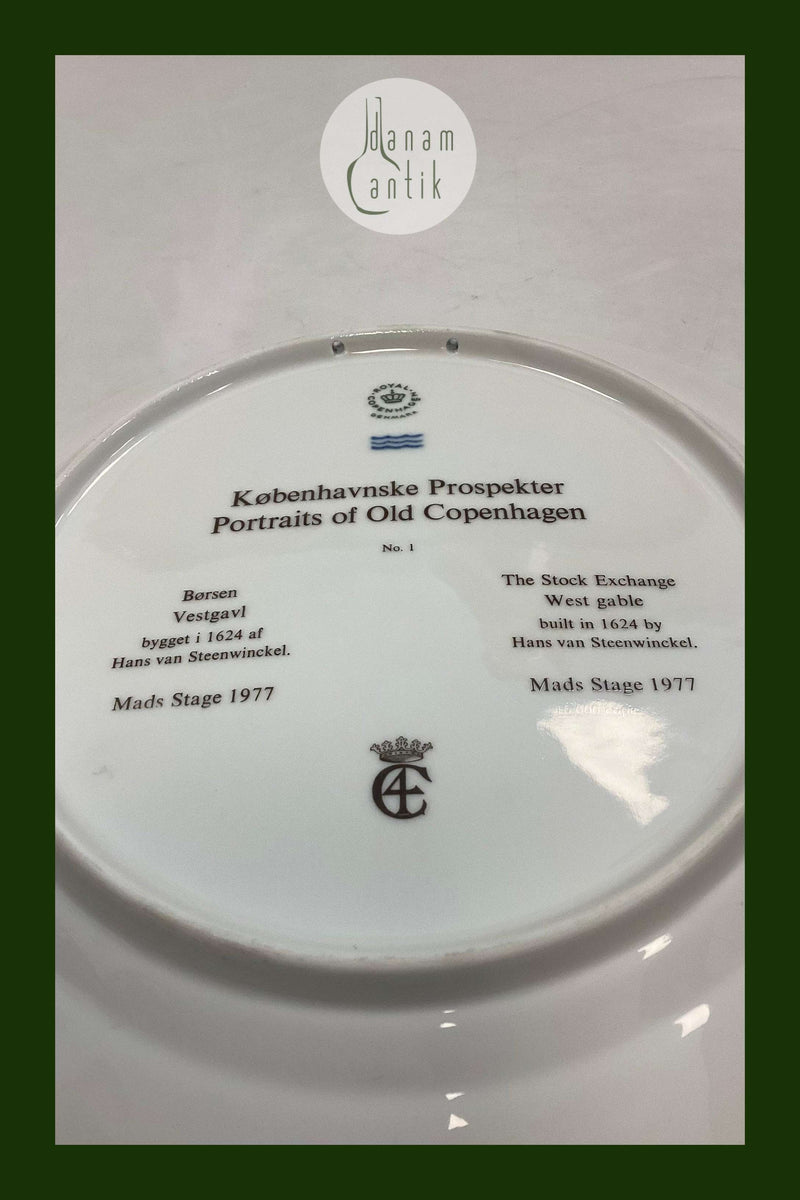 Royal Copenhagen Platte Københavnske Prospekter Børsen No 1