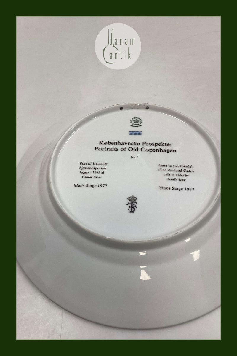 Royal Copenhagen Platte Københavnske Prospekter Kastellet No 5 Mads Stage 1977