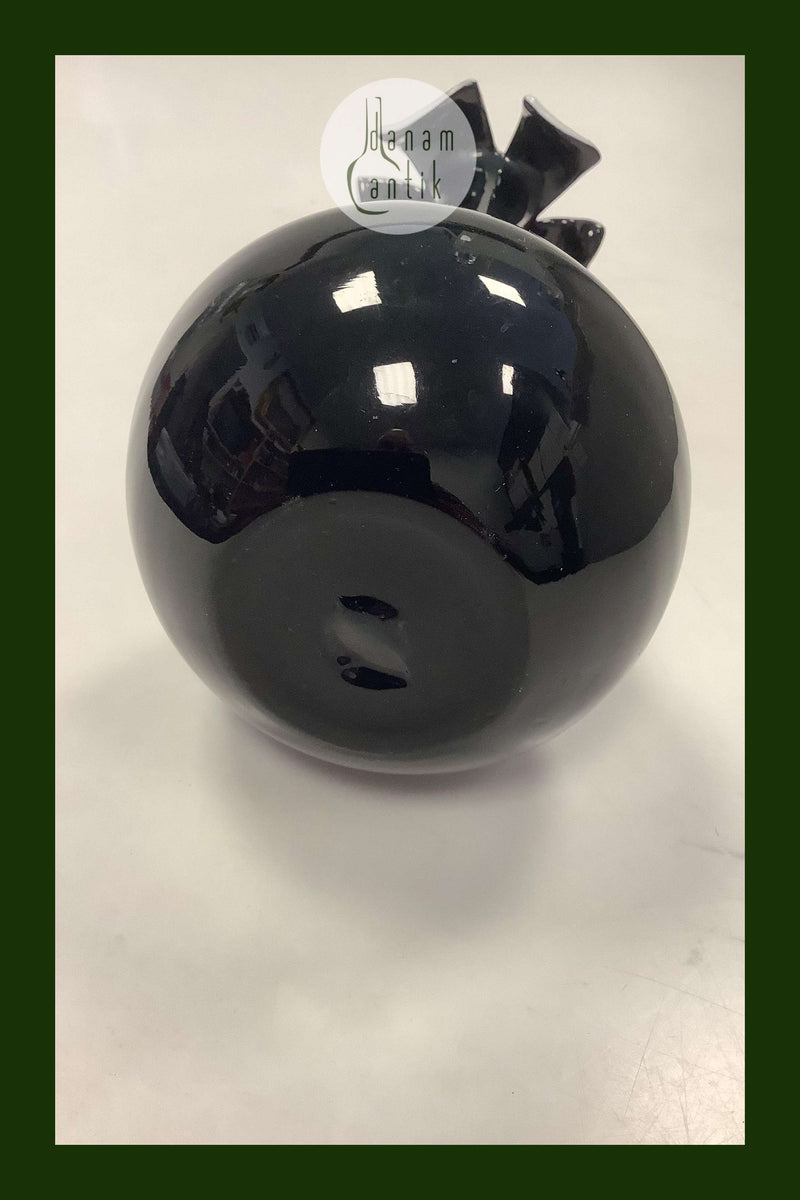 Glas Vase i Sort og Hvid fra Italien