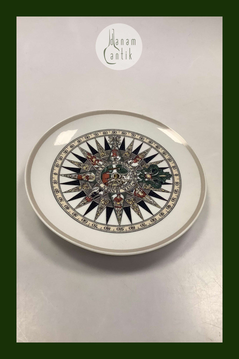 Royal Copenhagen Kompas Platte fra 1974