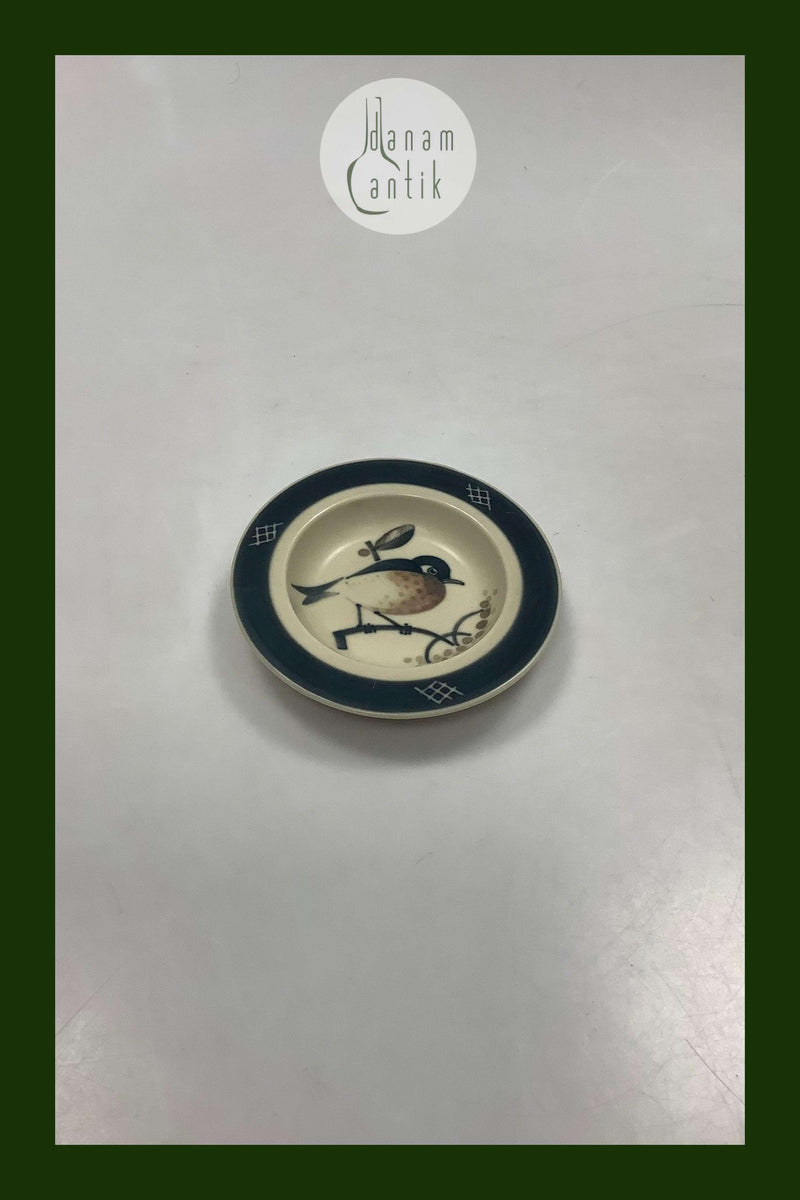 Royal Copenhagen skål i Mat Jern Glasur med Fugl No 10 / 10