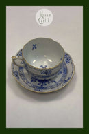 Herend Ungarn Kaffekop med underkop i Blå overglasur