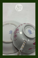 Herend Ungarn Thekop med underkop i rød overglasur