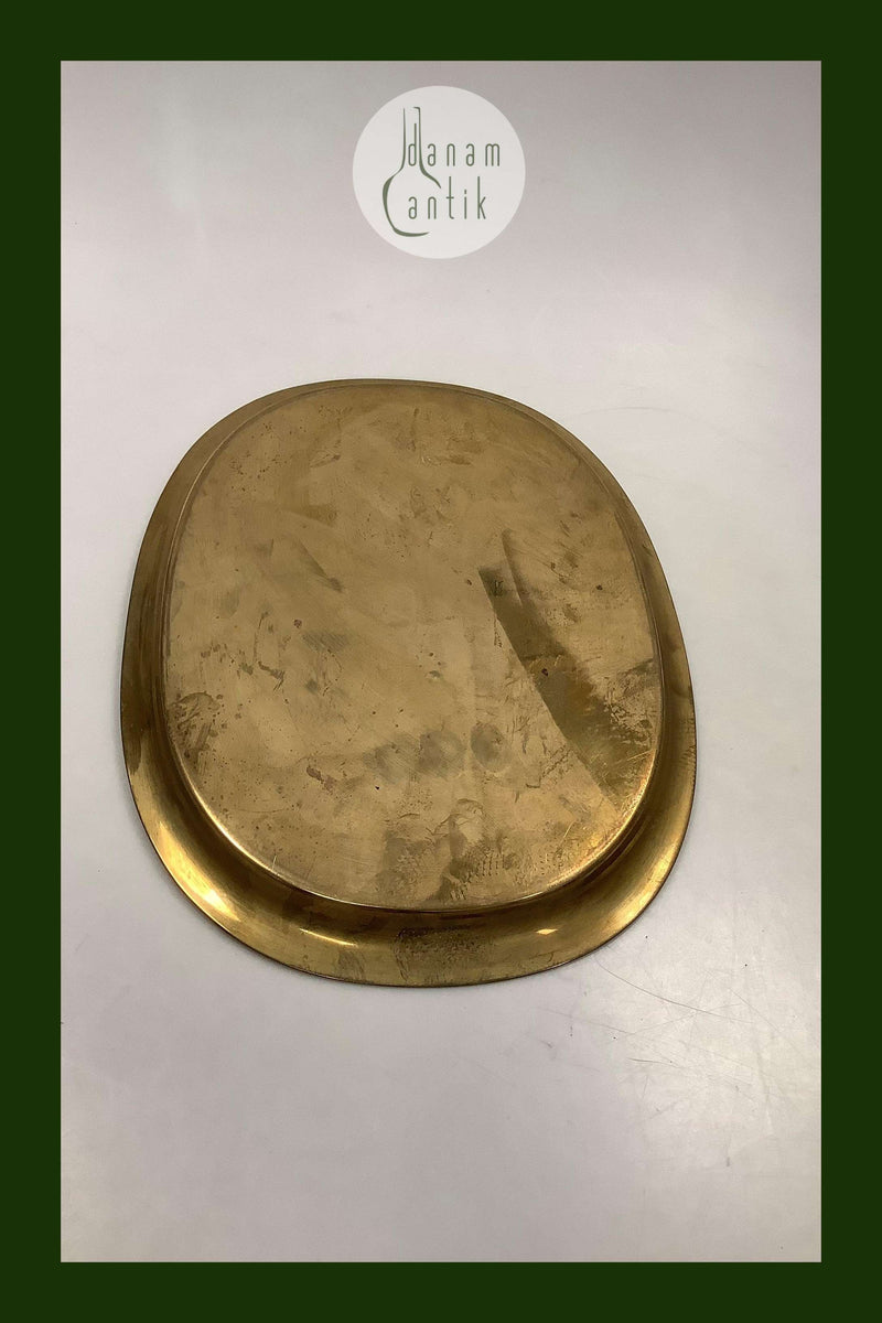 Georg Jensen Super Ellipse Tablett aus Messing von Piet Hein 32,1 cm x 24,6 cm