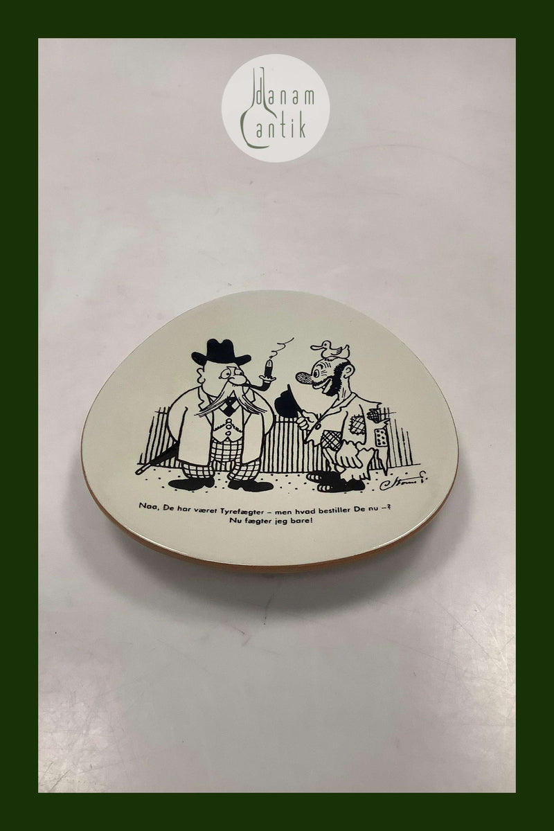 Knabstrup Platte med Storm P. Motiv og Vers