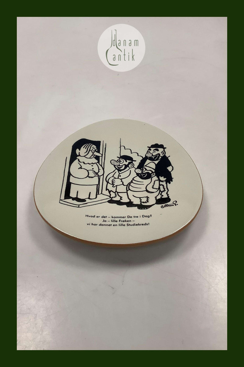 Knabstrup Platte med Storm P. Motiv og Vers