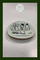 Knabstrup Platte med Storm P. Motiv og Vers