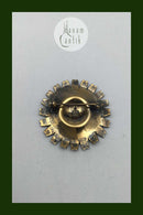 A. Michelsen Forgyldt Sterling Sølv Marguerit Broche (Guilloche)