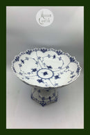 Royal Copenhagen Blue Fluted Blue Fluted Full Lace Cake Dish auf Fuß No 1022 1. Sortiment