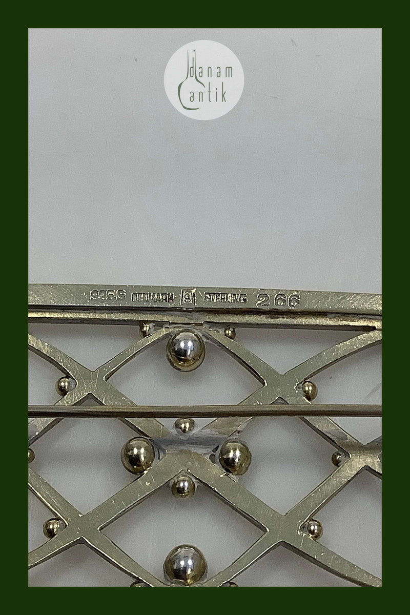 Georg Jensen Forgyldt Sterling Sølv Broche No 266