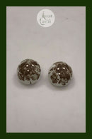 Royal Copenhagen Earrings in Brown Flower