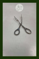 Danish Silver / Steel Cake Tongs / Pastry Tongs