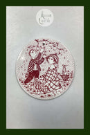 Bjørn Wiinblad: Rød oktober platte fra Nymølle - PARADIS