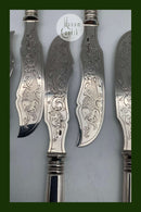 Sæt på 8 Fiskeknive i 84 Russisk Sølv Moskva