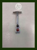 Anton Michelsen Babyskraber i Sterling Sølv med Mariehøns i emalje