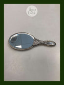 Lille håndspejl til tasken i 900 sølv