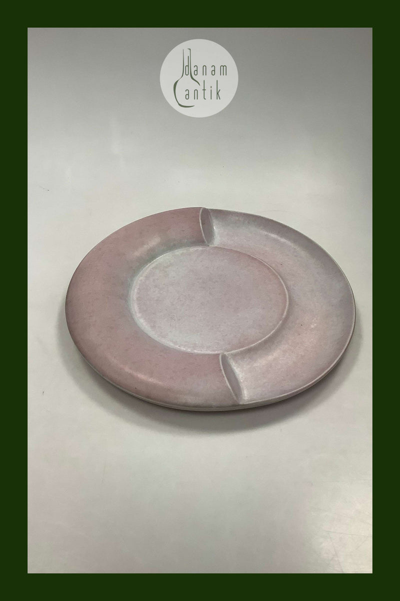 Bing og Grøndahl Stentøjsfad Unika af Jacqueline Poncelet (f. 1947 Liege i Belgien) fra 1985