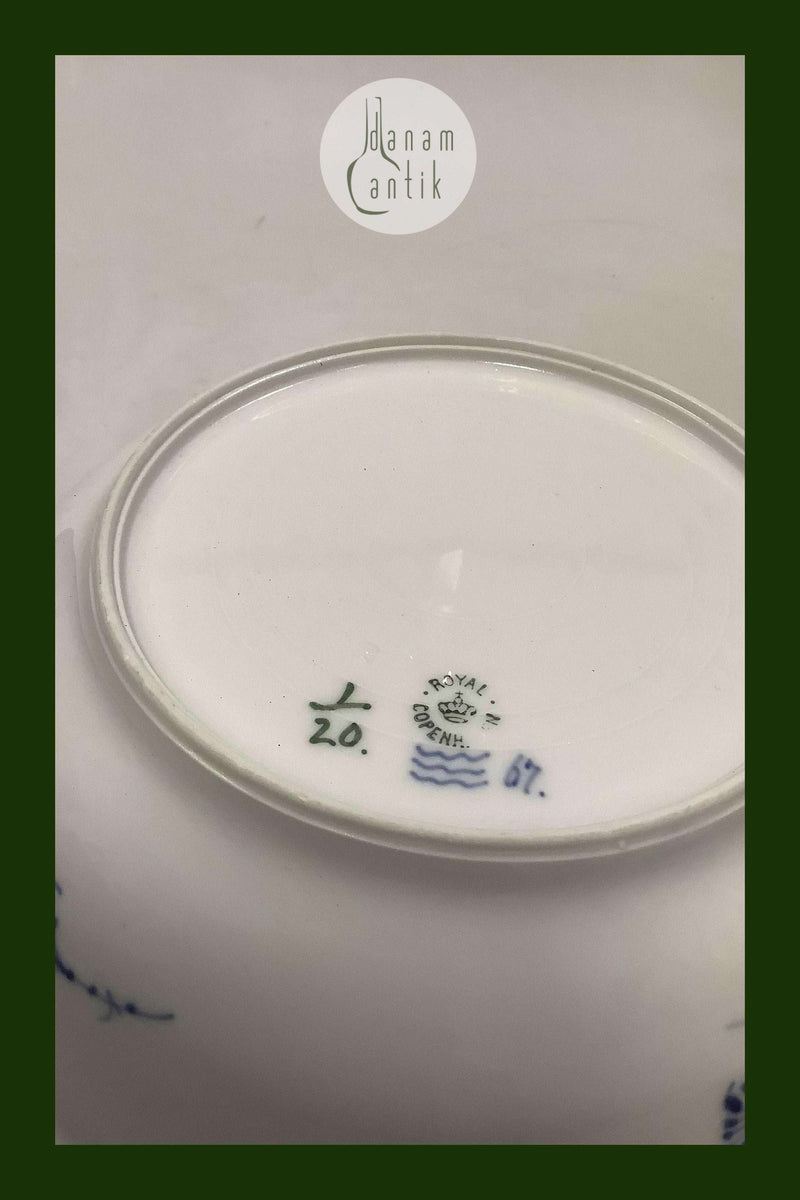 Royal Copenhagen Musselmalet Riflet Stor Rund Skål No 20