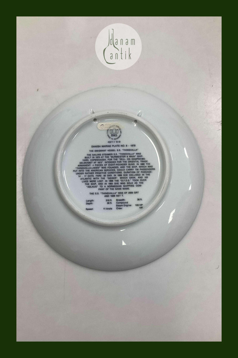 Bing og Grøndahl Skibsplatte fra 1976