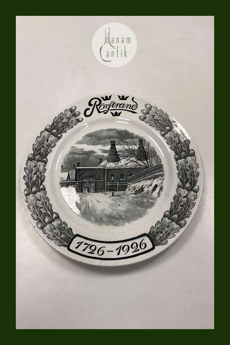 Rørstrand Sverige Jubilæums platte for fabrikken 1726 - 1926
