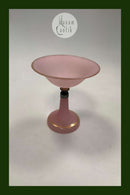 Glas opsats Kandis Skål i Pink / lyserødt  Slid på guld dekoration