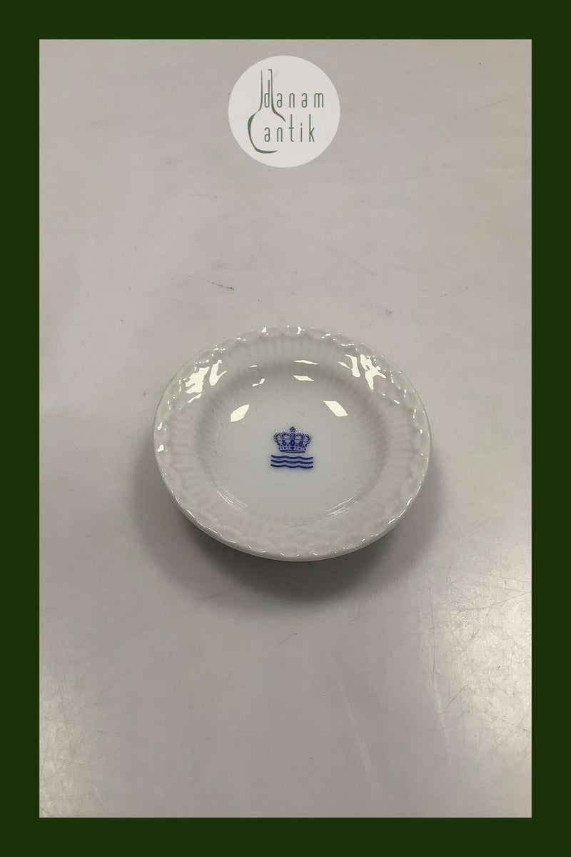 Royal Copenhagen Forhandler Platte / Skål i hvid Halvblonde