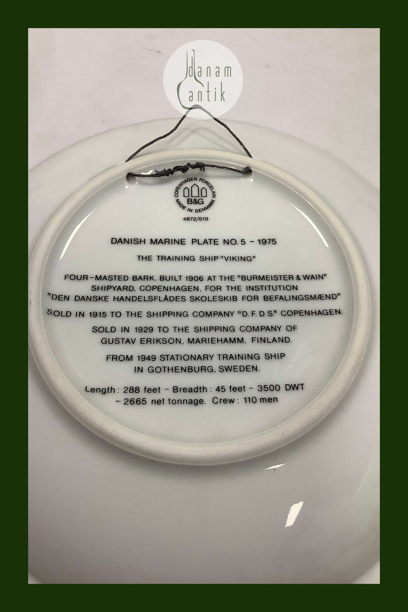 Bing og Grøndahl Skibsplatte fra 1975