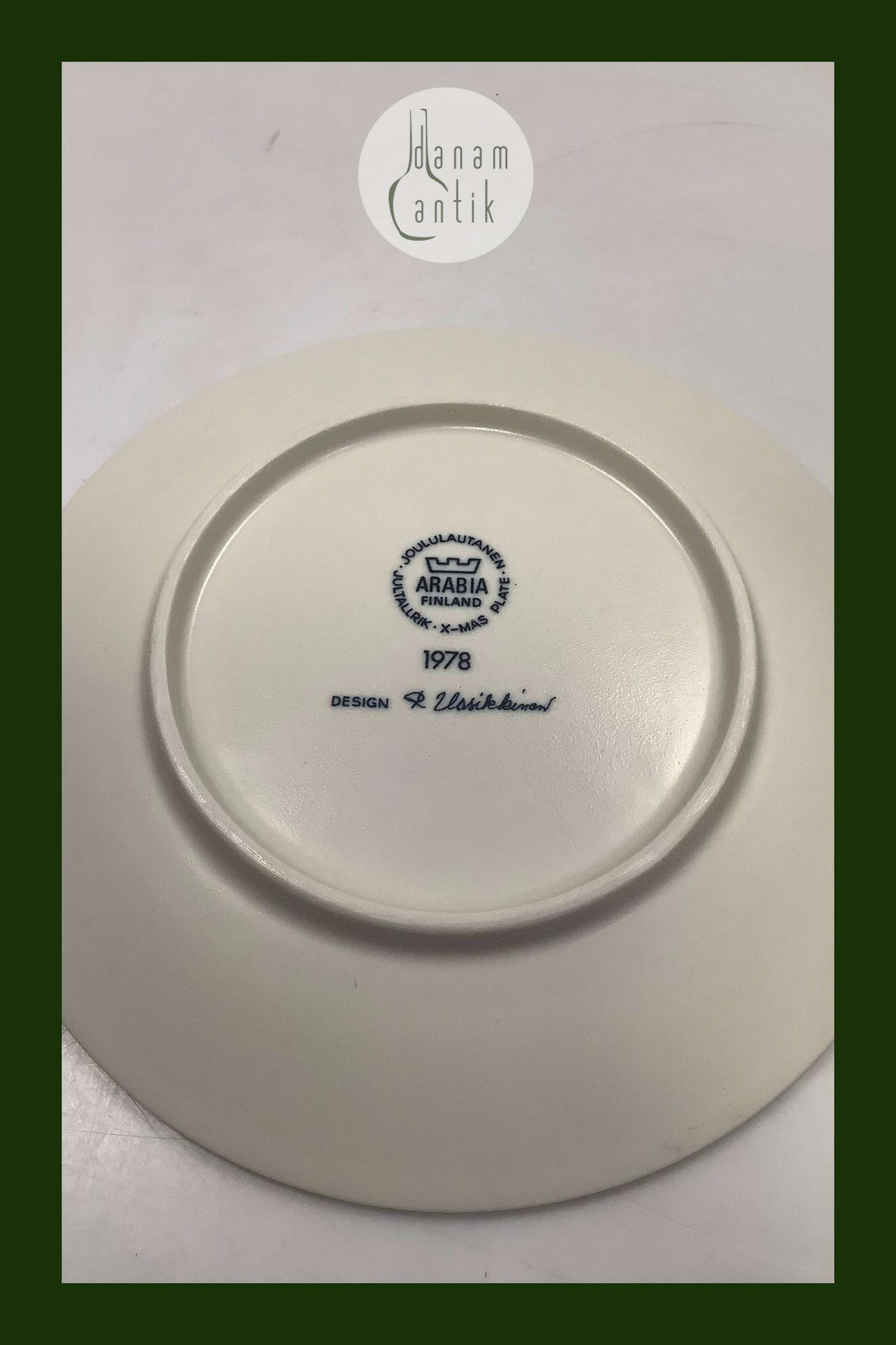 Arabia Finland Christmas plate 1978
