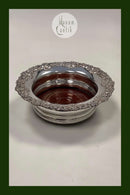 Danish Silverplate / Wooden Bottle Tray
