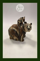 Arne Ingdam Keramik Figur af Bjørn og Unge Unika