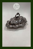 Oval Serverings lågfad i Sølvplet