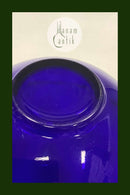 Blå Glasskål af Gunnar Ander for Lindshammar Sverige